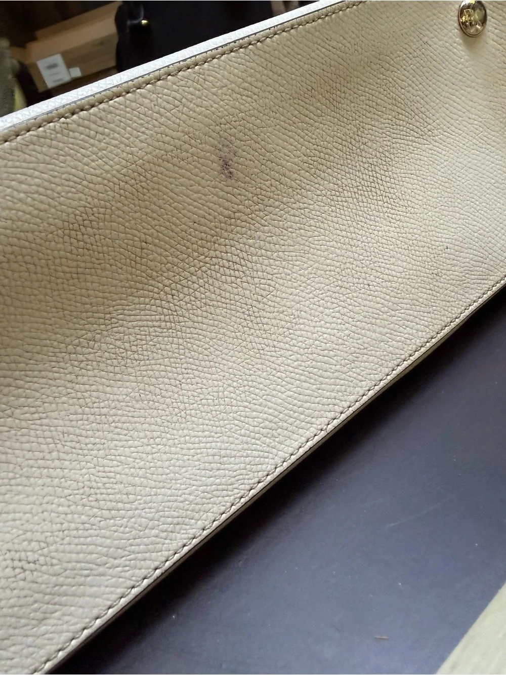 Coach Khaki and Chalk Dome Satchel with Strawberry Charm